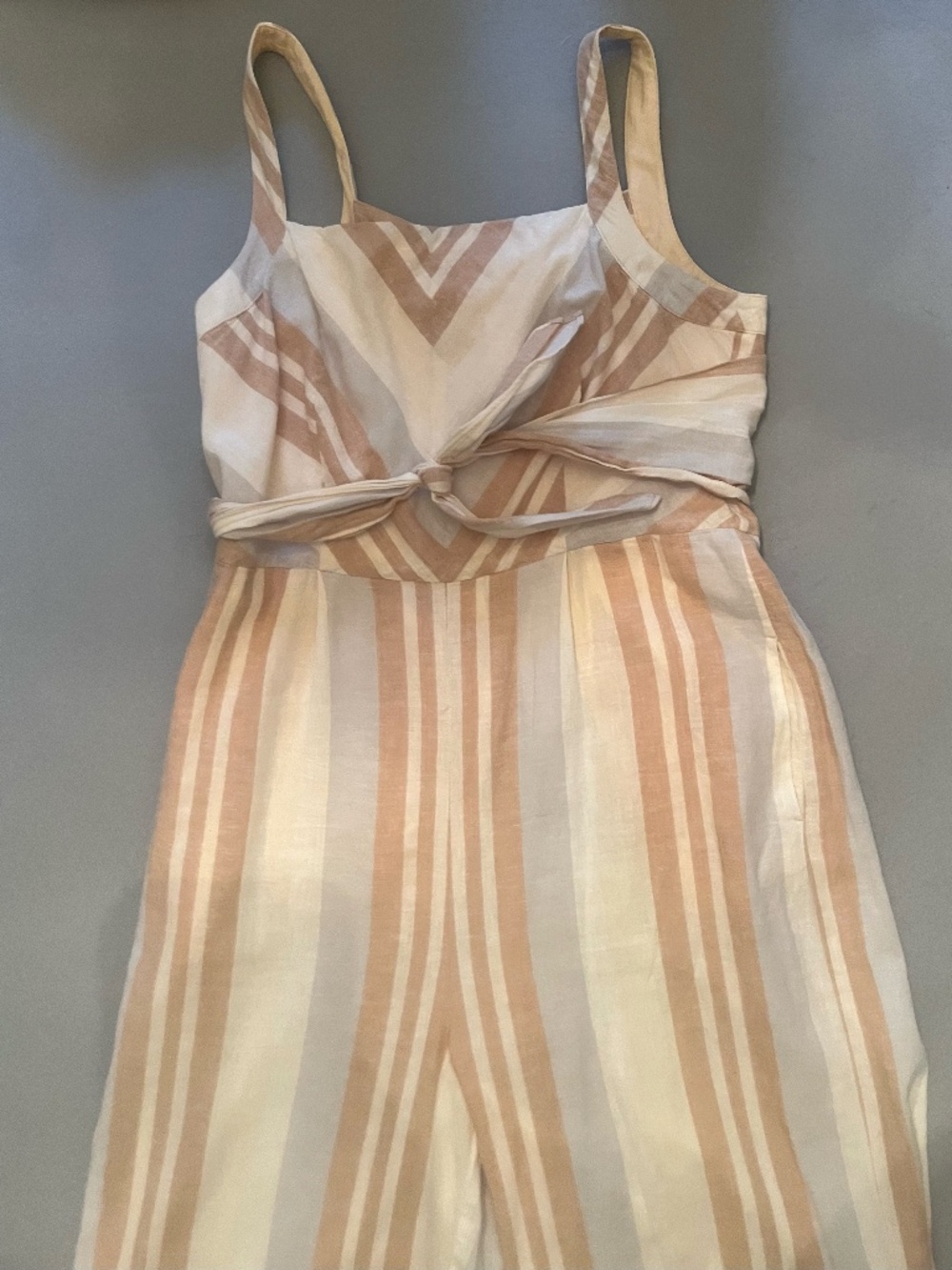 Anthropologie | Striped Linen Wide-Leg Jumpsuit